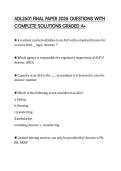 ADL2601 FINAL PAPER 2026 QUESTIONS WITH COMPLETE SOLUTIONS GRADED A&plus;