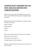 ADVANCED HEALTH ASSESSMENT NSG 500 STUDY GUIDE 2026 QUESTIONS WITH COMPLETE SOLUTIONS