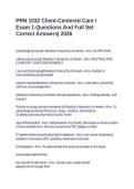 PRN 1032 Client-Centered Care I Exam 1-Questions And Full Set Correct Answers&vert; 2026 