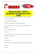 Balanced Body - MAT 2 Questions and Answers 100&percnt; PASS