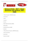 Balanced Body - MAT 1 Exam Questions and Answers 100&percnt; PASS