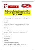 Balanced Body Comprehensive test out Questions and Answers 100&percnt; PASS