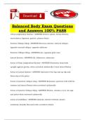 Balanced Body Exam Questions and Answers 100&percnt; PASS