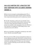 AHA ACLS WRITTEN TEST 4 PRACTICE TEST 2026 QUESTIONS WITH ACCURATE ANSWERS GRADED A&plus;