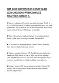 AHA ACLS WRITTEN TEST 4 STUDY GUIDE 2026 QUESTIONS WITH COMPLETE SOLUTIONS GRADED A&plus;