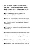 ALL THE MARK KLIMEK NCLEX LECTURE MATERIALS FINAL EXAM 2026 QUESTIONS WITH COMPLETE SOLUTIONS GRADED A&plus;