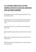 ALL THE MARK KLIMEK NCLEX LECTURE MATERIALS PRACTICE EXAM 2026 QUESTIONS WITH ACCURATE ANSWERS