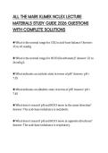 ALL THE MARK KLIMEK NCLEX LECTURE MATERIALS STUDY GUIDE 2026 QUESTIONS WITH COMPLETE SOLUTIONS