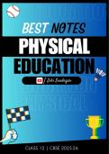 Class notes Physical education  