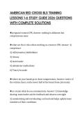 AMERICAN RED CROSS BLS TRAINING LESSONS 1&ndash;6 STUDY GUIDE 2026 QUESTIONS WITH COMPLETE SOLUTIONS