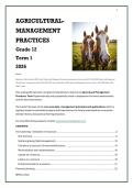 Gr 12 Agricultural Management Practices Term 1 2026 summarised By Juffrou Ansiefrou