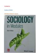Test Bank For Sociology in Modules 6th Edition by Richard T&period; Schaefer&comma; All Chapters&comma; Complete Guide A&plus;