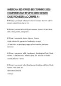 AMERICAN RED CROSS BLS TRAINING 2026 COMPREHENSIVE REVIEW GUIDE HEALTH CARE PROVIDERS ACCURATE A&plus;