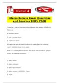 Pilates Barrels Exam Questions and Answers 100&percnt; PASS
