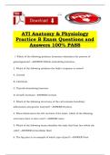 ATI Anatomy & Physiology Practice B Exam Questions and Answers 100&percnt; PASS