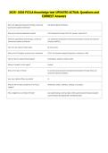 FCCLA  Bundled Exam Questions WITH  CORRECT Answers