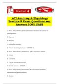 ATI Anatomy & Physiology Practice B Exam Questions and Answers 100&percnt; PASS