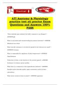 ATI Anatomy & Physiology practice test ati proctor Exam Questions and Answers 100&percnt; PASS