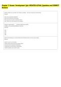 Chapter 3 Human Development Quiz UPDATED ACTUAL Questions and CORRECT  Answers