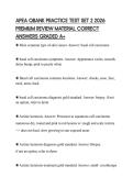 APEA QBANK PRACTICE TEST SET 2 2026 PREMIUM REVIEW MATERIAL CORRECT ANSWERS GRADED A&plus;