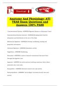 Anatomy And Physiology&colon; ATI TEAS Exam Questions and Answers 100&percnt; PASS