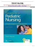 Davis Advantage Pediatric Nursing Test Bank 3rd Edition &vert; Rudd & Kocisko