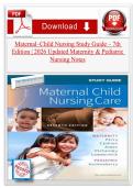 Maternal&ndash;Child Nursing Study Guide &ndash; 7th Edition &vert; 2026 Updated Maternity & Pediatric Nursing Notes
