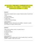 ACCOUNTING PEREGRINE COMPREHENSIVE EXAM  QUESTIONS AND CORRECT ANSWERS WITH  RATIONALES GRADED A&plus; LATEST