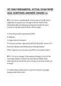 ATI CMS FUNDAMENTAL ACTUAL EXAM PAPER 2026 QUESTIONS ANSWERS GRADED A&plus;