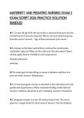 MATERNITY AND PEDIATRIC NURSING EXAM 2 EXAM SCRIPT 2026 PRACTICE SOLUTION BUNDLED