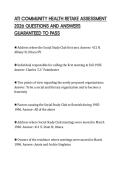 ATI COMMUNITY HEALTH RETAKE ASSESSMENT 2026 QUESTIONS AND ANSWERS GUARANTEED TO PASS