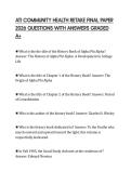 ATI COMMUNITY HEALTH RETAKE FINAL PAPER 2026 QUESTIONS WITH ANSWERS GRADED A&plus;