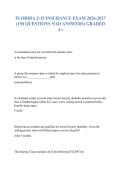 FLORIDA 2-15 INSURANCE EXAM 2026-2027 &lpar;150 QUESTIONS NAD ANSWERS&rpar; GRADED A&plus;