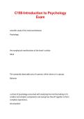 Test Bank &ndash; C180 Introduction to Psychology Exam &vert; Complete Questions & Answers PDF &lpar;2026 Updated&rpar;