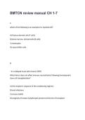 BMTCN Review Manual &ndash; Chapters 1&ndash;7 &vert; Complete Questions & Answers PDF &lpar;2026 Updated&rpar;