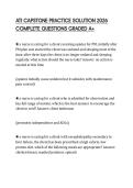 ATI CAPSTONE PRACTICE SOLUTION 2026 COMPLETE QUESTIONS GRADED A&plus;