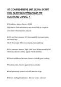 ATI COMPREHENSIVE EXIT 2 EXAM SCRIPT 2026 QUESTIONS WITH COMPLETE SOLUTIONS GRADED A&plus;