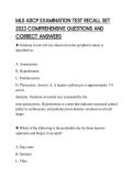 MLS ASCP EXAMINATION TEST RECALL SET 2023 COMPREHENSIVE QUESTIONS AND CORRECT ANSWERS