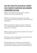 MLS ASCP PRACTICE EXAM RECALL REVIEW 2023 COMPLETE QUESTIONS AND ANSWERS GUARANTEED SUCCESS
