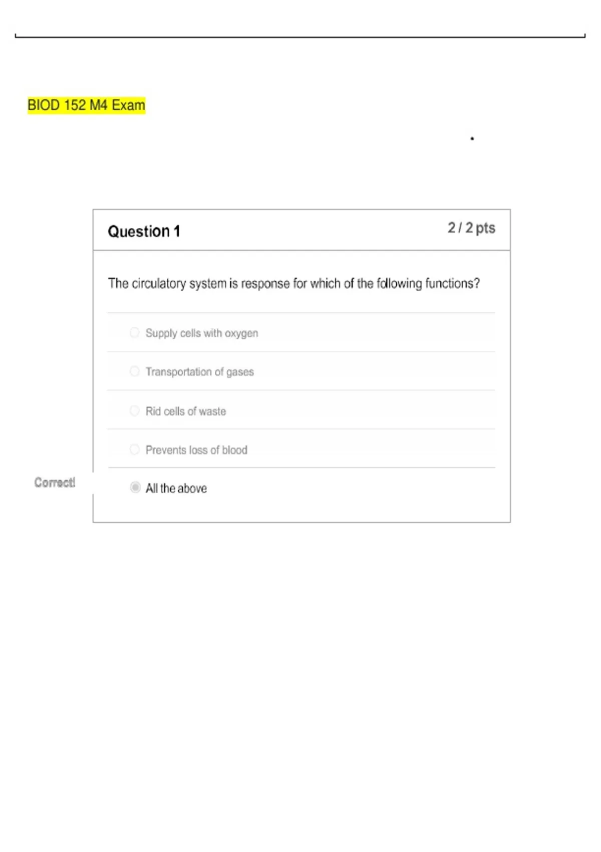 BIOD 152 A&P 2 – Portage Learning Module 4 Exam | Complete Questions ...
