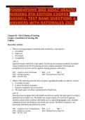 Test Bank &ndash; Foundations and Adult Health Nursing&comma; 9th Edition by Cooper &vert; Complete Questions & Answers PDF &lpar;2026 Updated&rpar;