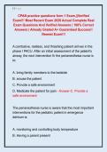 CPAN practice questions form 1 Exam&comma;&vert;&vert;Verified  Exam&excl;&excl;&excl; Most Recent Exam 2026 Actual Complete Real  Exam Questions And Verified Answers &vert; 100&percnt; Correct  Answers &vert; Already Graded A&plus; Guaranteed Success&excl;&excl;  Newest Exam&excl;&excl;&excl; 