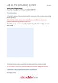 BIO202L Lab 11 &ndash; The Circulatory System &vert; Complete Questions & Answers PDF &lpar;2026 Updated&rpar;