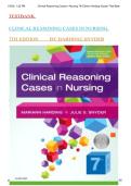 Complete Test Bank &mdash; Clinical Reasoning Cases in Nursing&comma; 7th Edition &mdash; Mariann M&period; Harding & Julie S&period; Snyder &mdash; All Chapters Covered 1-15 &lpar;Latest Update&rpar;