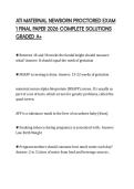 ATI MATERNAL NEWBORN PROCTORED EXAM 1 FINAL PAPER 2026 COMPLETE SOLUTIONS GRADED A&plus;