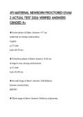 ATI MATERNAL NEWBORN PROCTORED EXAM 2 ACTUAL TEST 2026 VERIFIED ANSWERS GRADED A&plus;