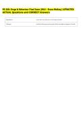 PS-268&colon; Drugs & Behaviour Final Exam &lpar;WLU - Bruce McKay&rpar; UPDATED  ACTUAL Questions and CORRECT Answers