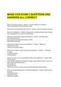 MANA 3320 EXAM 2 QUESTIONS AND ANSWERS ALL CORRECT