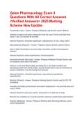 Galen Pharmacology Exam 3 Questions With All Correct Answers <Verified Answers> 2025 Marking Scheme New Update