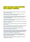 MANA 3320 FINAL EXAM QUESTIONS WITH CORRECT ANSWERS